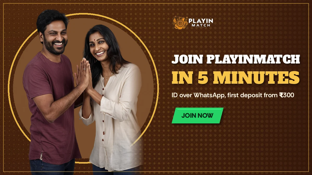 Adult man and woman sharing a high-five beside a maroon PlayinMatch admission ticket plate